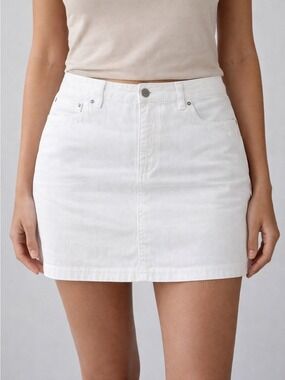WESTPORT 1962 Classic Short White Denim Skirt size 20